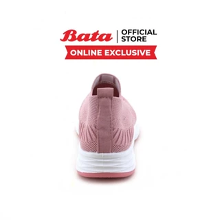 [แนะนำ +1 ไซซ์] Online Exclusive Bata บาจา รองเท้าผ้าลดกลิ่นอับ ผ้า knit สำหรับผู้หญิง รุ่นInfinit สีชมพู 5805003