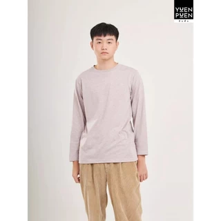 YuenPuen เสื้อยืดแขนยาว 30 สี ยืนพื้น ไม่ยืด ไม่ย้วย ไม่ต้องรีด สีพื้น เนื้อผ้านุ่ม