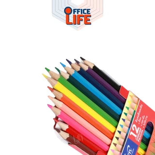 Elfen (เอลเฟ่น) สีไม้ ดินสอสี ขนาด 12 / 24 สี elfen รุ่น แท่งสั้น,แท่งยาว ( 1 กล่อง )