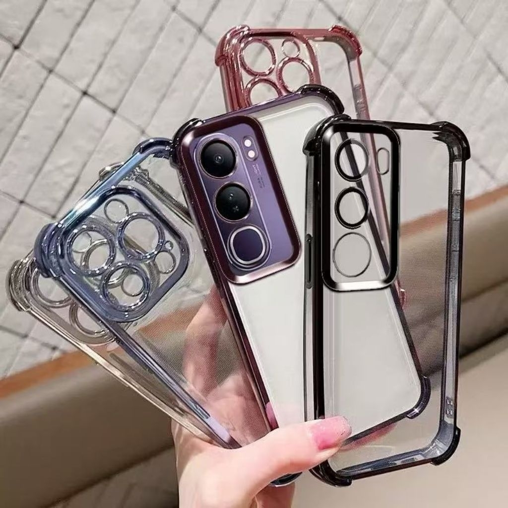  เคสใสกันกระแทก Vivo Y29/Y29S/V27/V27Pro Case TPU ขอบสี กันกล้อง ส่งไทย