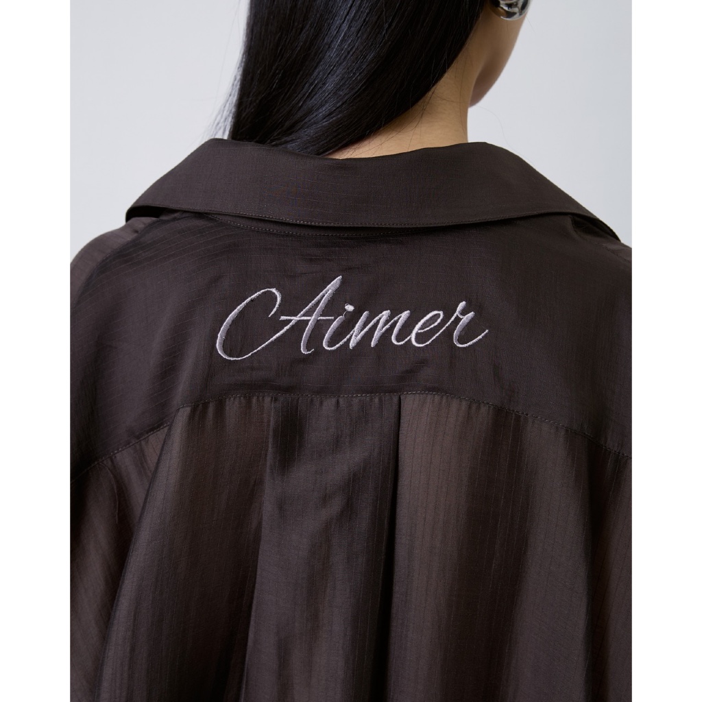 AMR DE SAISON ( AIMER ) - Oversized Shirt with AIMER Embroidery - รูปที่ 4