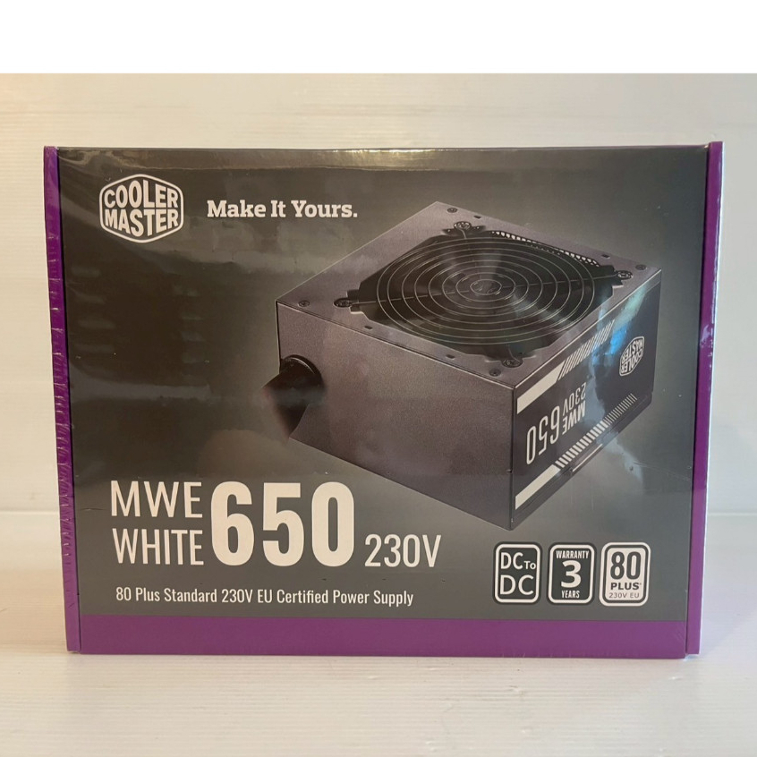 POWER SUPPLY (อุปกรณ์จ่ายไฟ) COOLER MASTER MWE 650 WHITE 230V - V2 - 650W 80 PLUS