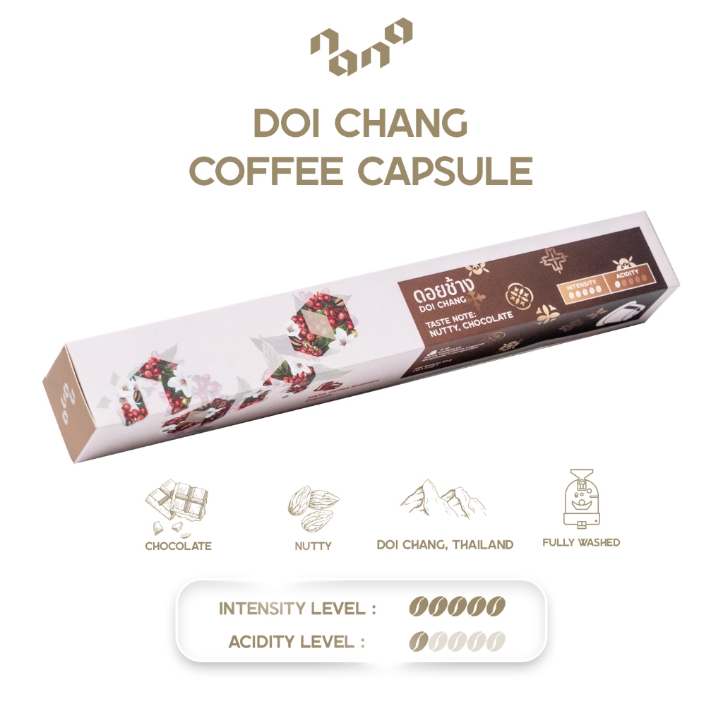 กาแฟแคปซูล for Nespresso Compatible - Doi Chang Coffee Capsule - Nana Coffee Roasters