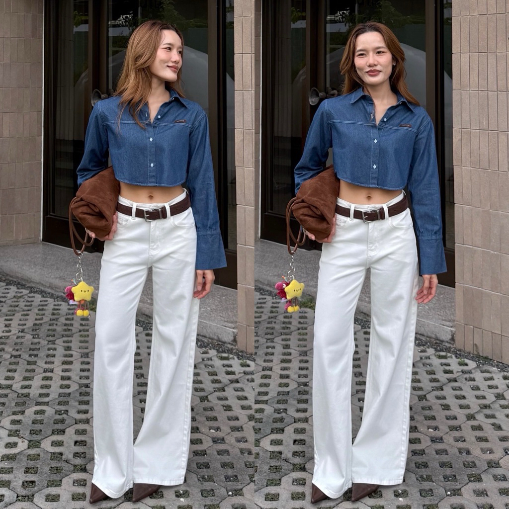 APPAREL.STORY - Luca Jeans ยีนส์กระบอกขาตรง เอวกลาง ทรงสวยพรางหุ่นดีมาก รูปที่ 5