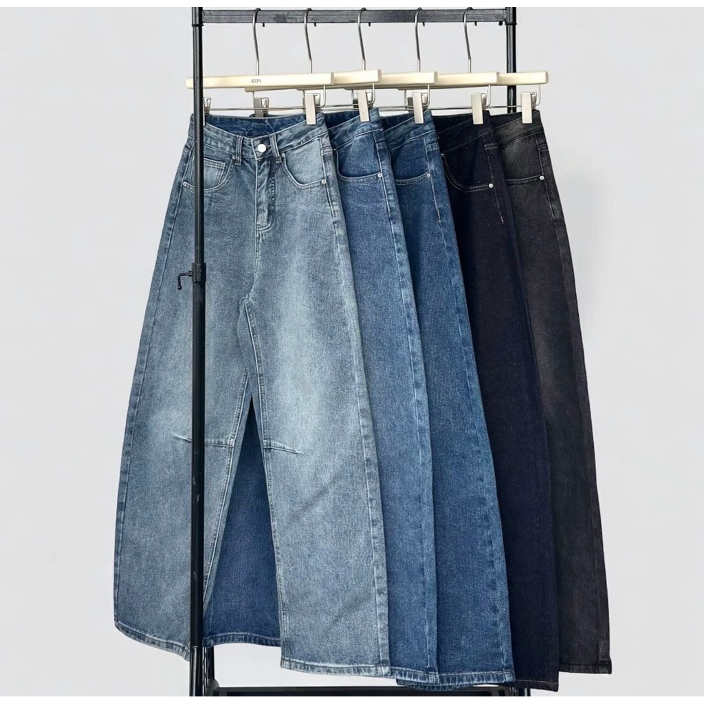 Atipashop - SOMA BARREL JEANS กางเกงยีนส์ ขายาว ทรงบาร์เรล ทรงสวย