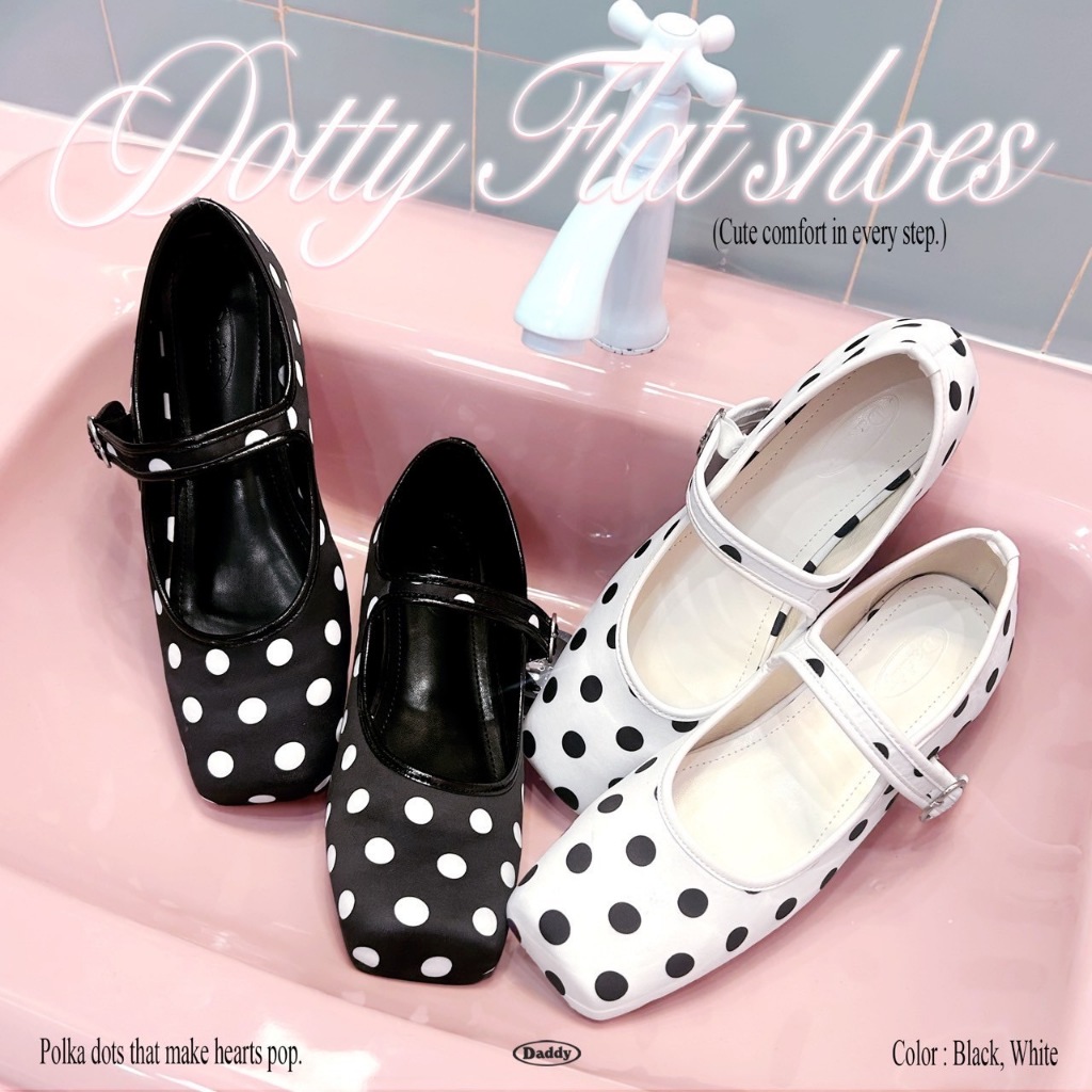 DADDY | Dotty Flat Shoes รองเท้า flat ลายจุด สุดน่ารัก