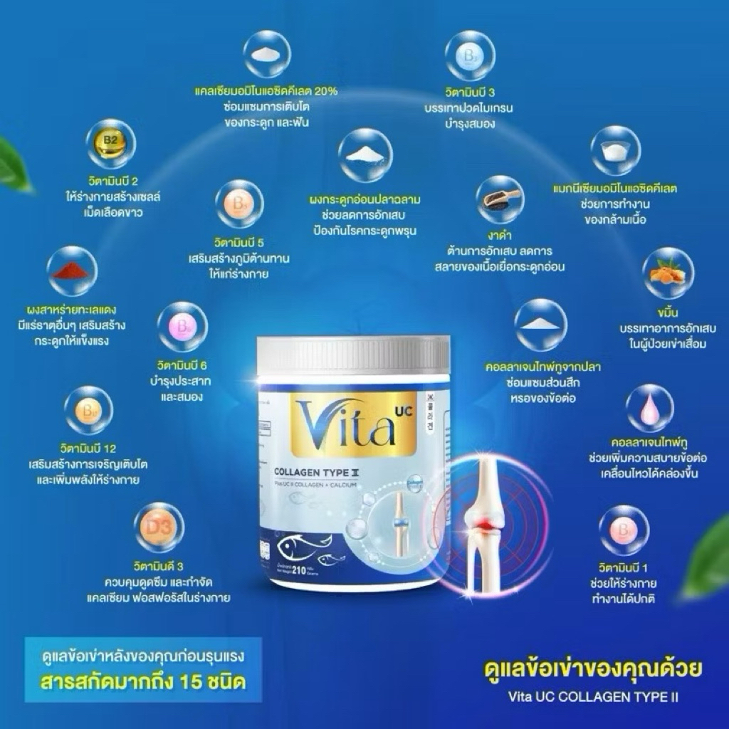 ❌❌ของหมดห้ามกด❌❌UC VITA COLLAGEN (210 กรัม) : สูตรเข้มข้น หยุดปวด ป้องกันสูญเสียคอลลาเจน พร้อมของแถมสุดน่ารักทุกๆ - รูปที่ 3