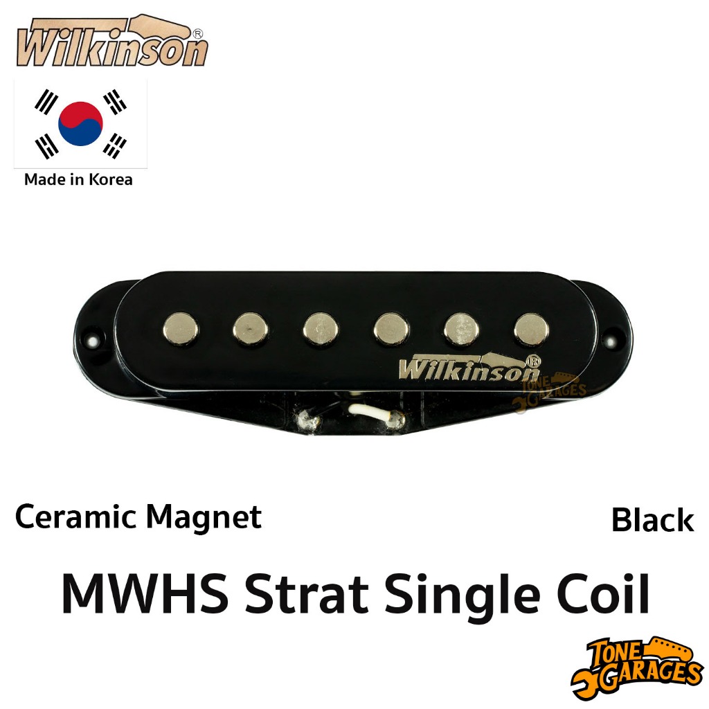 Wilkinson MWHS Strat Pickups Single Coil High Output ปิ๊กอัพกีต้าร์ สีดำ (Black) Made in Korea