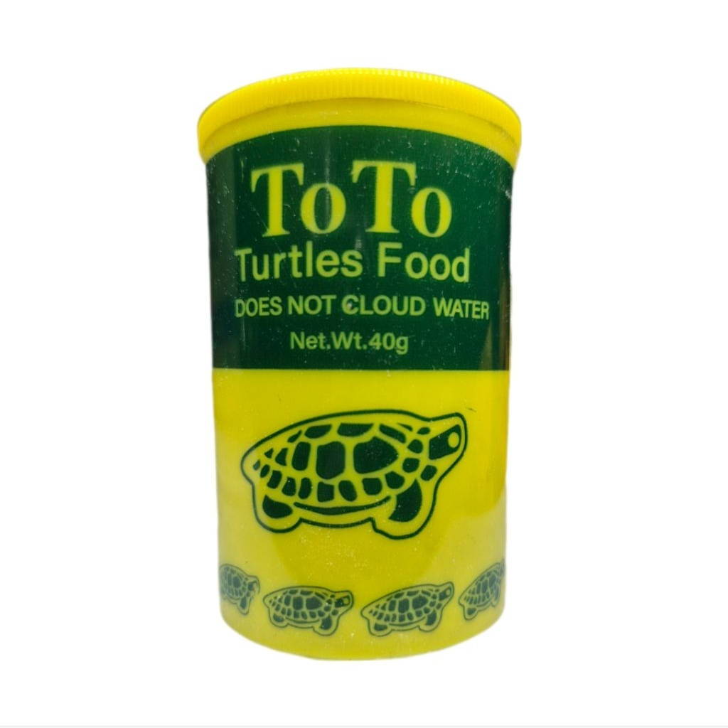 อาหารเต่า TOTO Turtles Food 40 g.อาหารสำหรับ เต่าญี่ปุ่น และเต่าน้ำทุกสายพันธุ์ ไม่ทำให้น้ำขุ่น เสริมภูมิต้านทาน