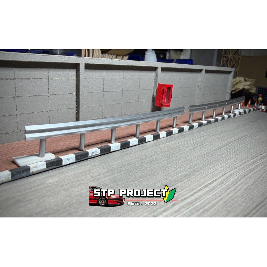 โมเดล 1/64 การ์ดเรล guardrail สเกล 1/64 แต่ฉากโมเดล