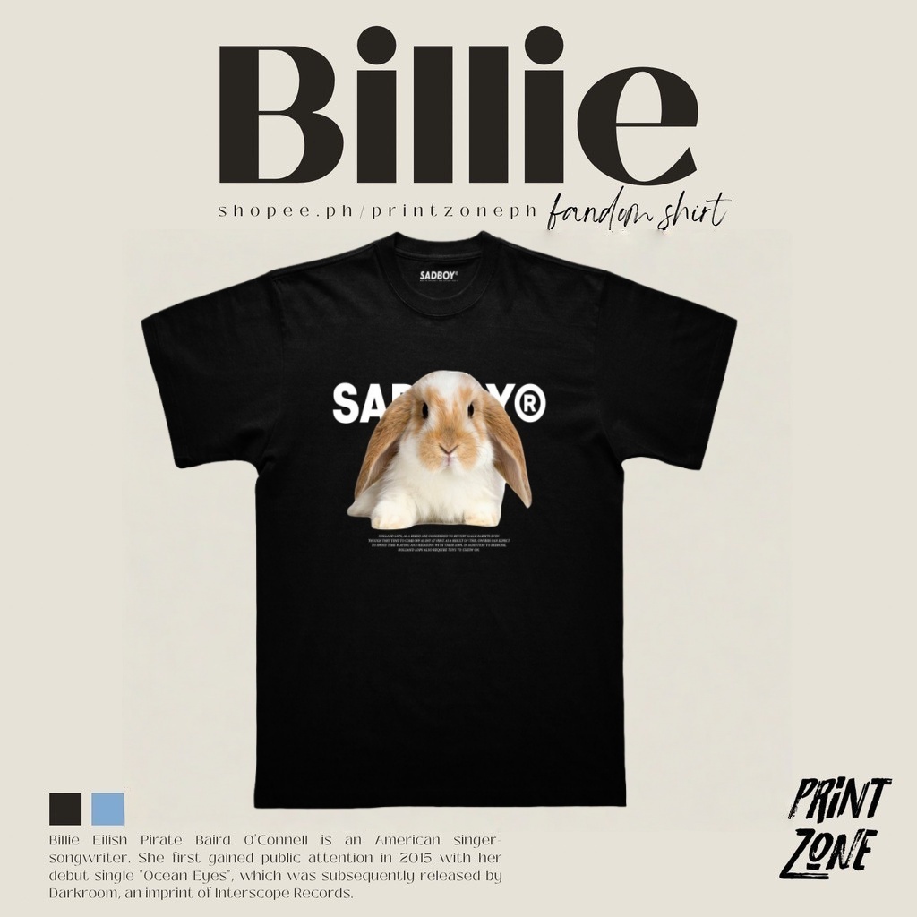 [ ส่งด่วน ] SADBOY® | Holland Lop | 100% Organic Cotton