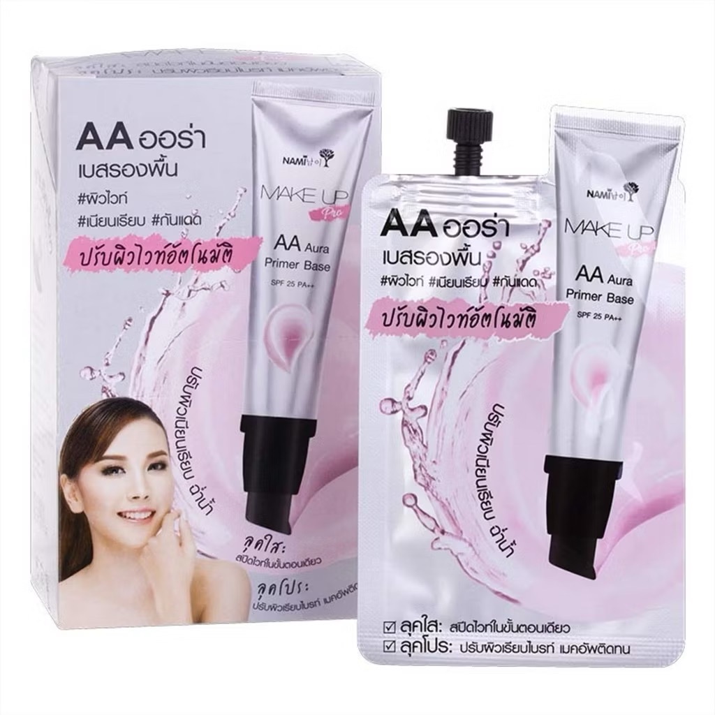 [แพค 6 ซอง] Nami Make Up Pro AA Aura Primer Base นามิ เมค อัพ โปร เอเอ ออร่า ไพรเมอร์ เบส
