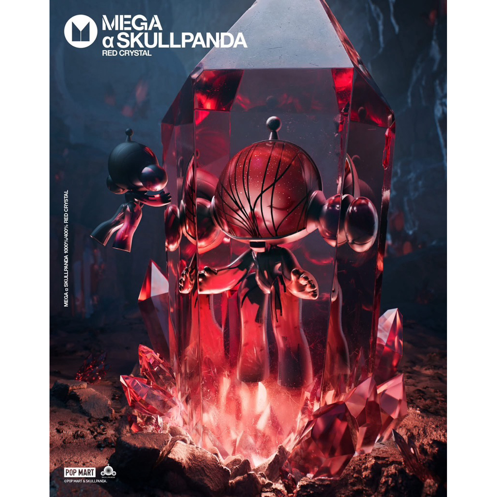 [พร้อมส่ง] Mega a Skullpanda 400% Red Crystal