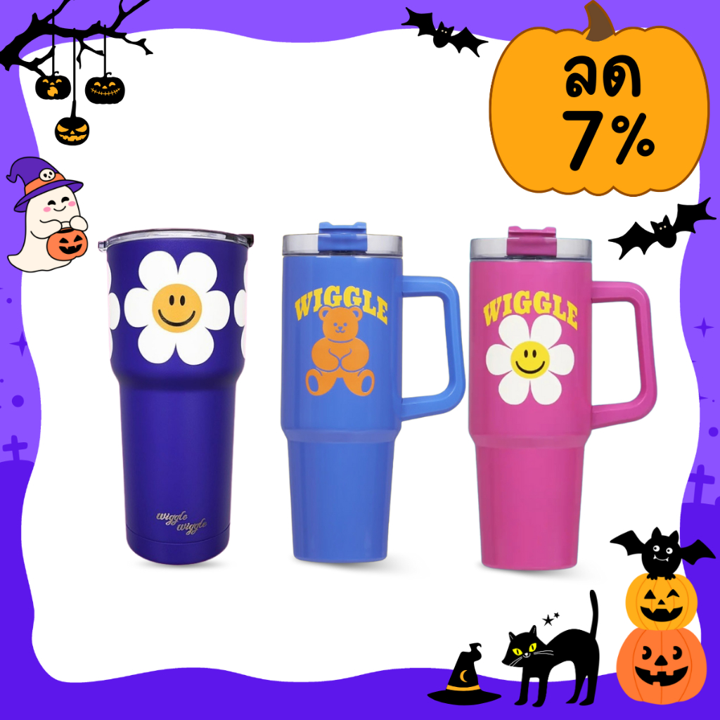 [พร้อมส่ง] แก้วเก็บอุณหภูมิ Wiggle Wiggle Tumbler แก้วเก็บความร้อน ความเย็น ขนาดใหญ่ น่ารัก พกพาง่าย