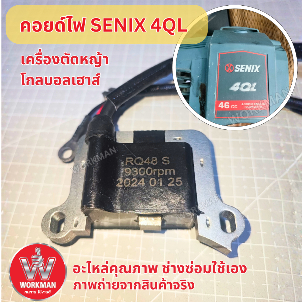 อะไหล่ คอยด์เครื่องตัดหญ้า SENIX 4QL โกลบอลเฮาส์ เครื่องตัดหญ้า RQ48s 46cc