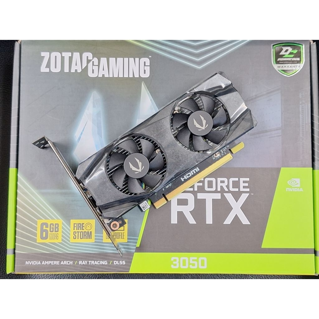การ์ดจอมือ✌️ZOTAC GAMING GEFORCE RTX 3050 6GB GDDR6 Low Profile สภาพใหม่ ประกันเหลือเกือบ3ปี