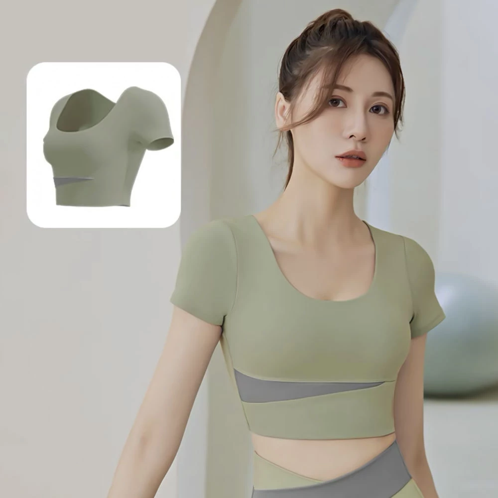 mvp sport ชุดกีฬา เสื้อโยคะ เสื้อผ้าโยคะ แผ่นรองหน้าอกคงที่ในตัว thumbnail 7