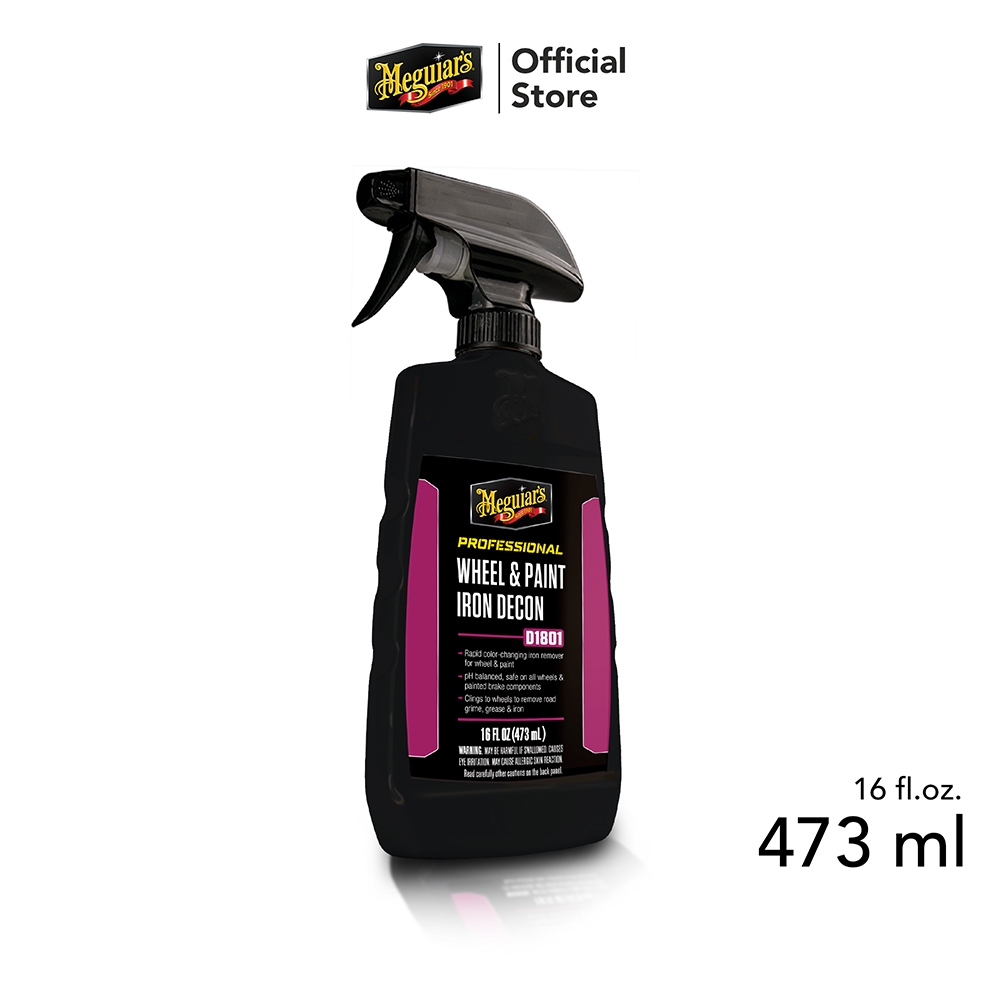 Meguiar's D1801 Wheel & Paint Iron Decon น้ำยาสลายฝุ่นโลหะฝังแน่น สำหรับล้อและสีรถ รุ่นมืออาชีพ 473 มล.