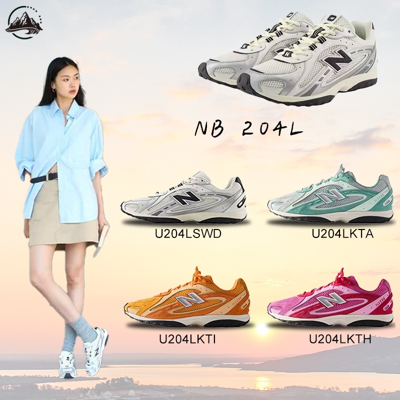 ของแทั New Balance 204L NB 204L  รองเท้าผ้าใบส้นแบน  แฟชั่นกระแสนิยม กันลื่นและทนต่อการสึกหรอ