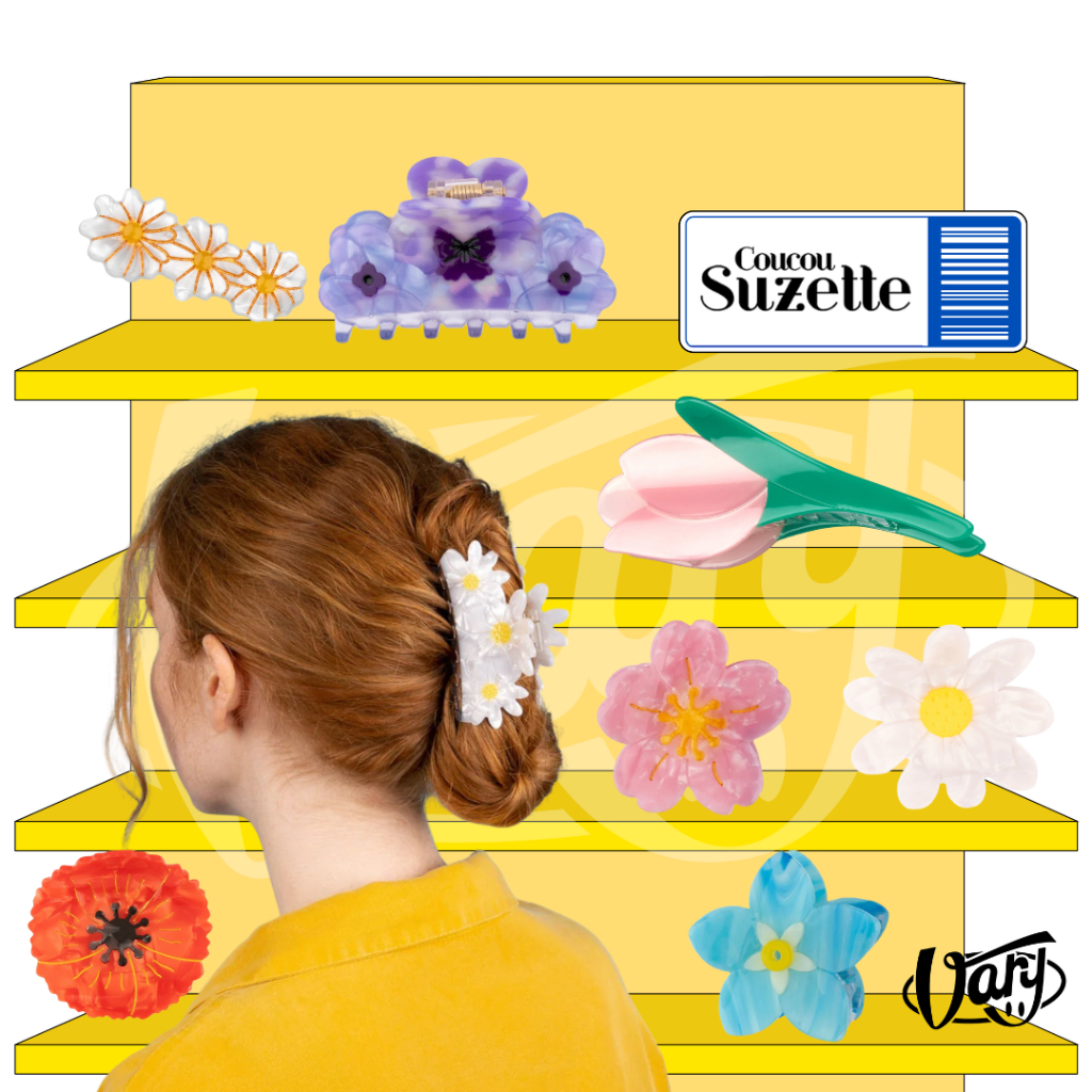 พร้อมส่ง Coucou suzette กิ๊บติดผมของแท้จากฝรั่งเศส กิ๊บติดผมรูปดอกไม้ กิ๊บติดผมรูปผลไม้ Coucousuzette Hair Claw & Hair C