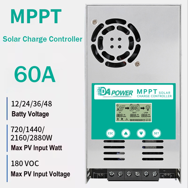 【สต็อกไทย】MPPT Solar Charger PowMr HHJ-60A โซล่าชาร์เจอร์ ตัวควบคุมการชาร์จพลังงานแสงอาทิตย์ อัตโนมั