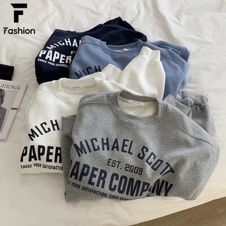 ส่งไวจากไทย เสื้อสเวตเตอร์ ลายพิมพ์ แขนยาว สไตล์เกาหลี โอเวอร์ไซซ์ สำหรับผู้หญิง unisex