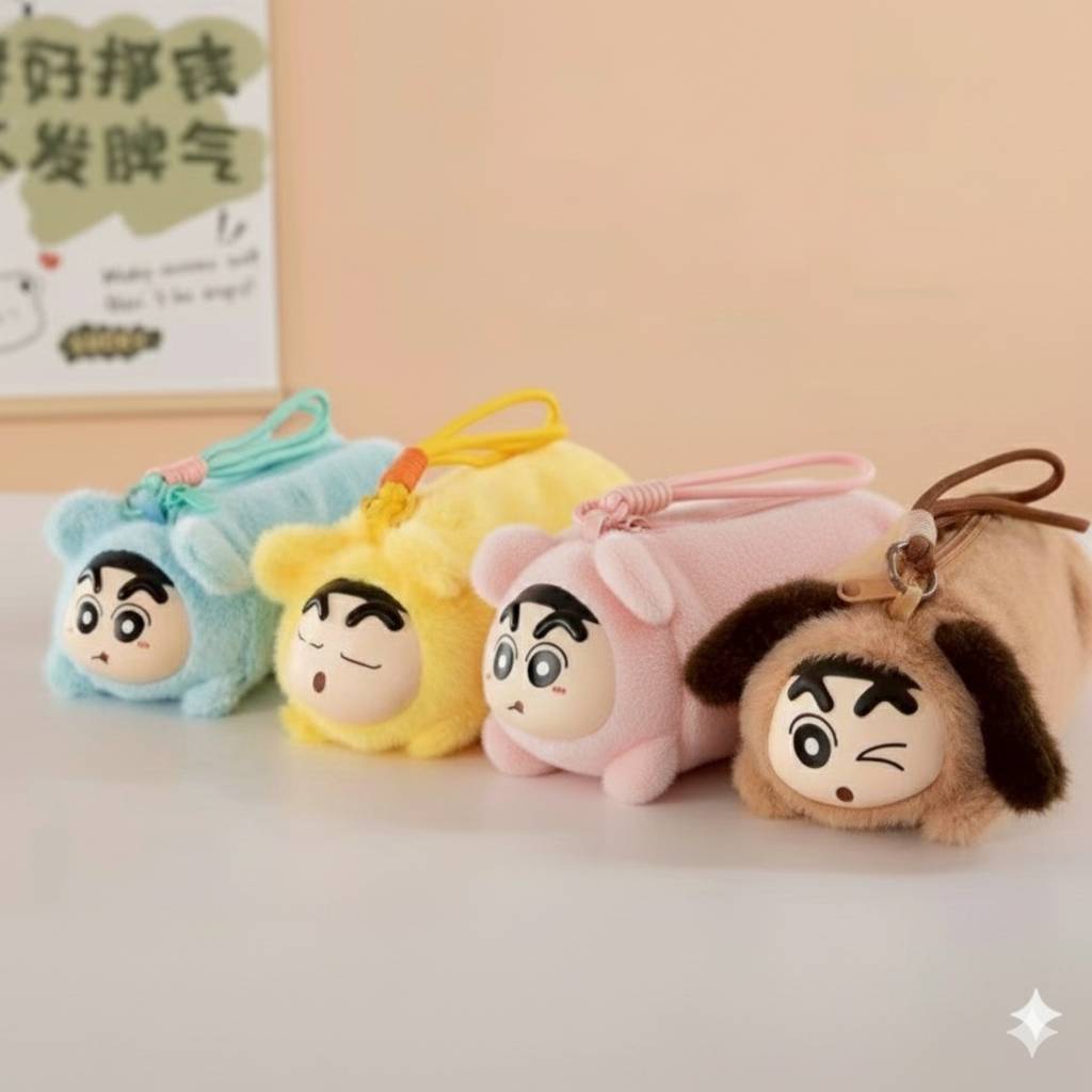สินค้าพร้อมส่ง 💖 กระเป๋าใส่เครื่องเขียน "ชินจัง & เฟรนด์" และหมี Pooh ขนนุ่มฟู น่ารักจนใจละลาย! 💖