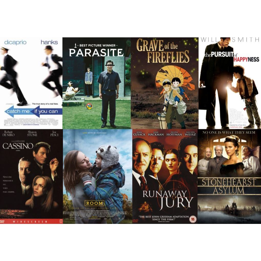 Flash Drive 64Gb Catch Me If You Can_Parasite_Grave of The Fileflies_Room_Runaway Jury 1080p and 4K