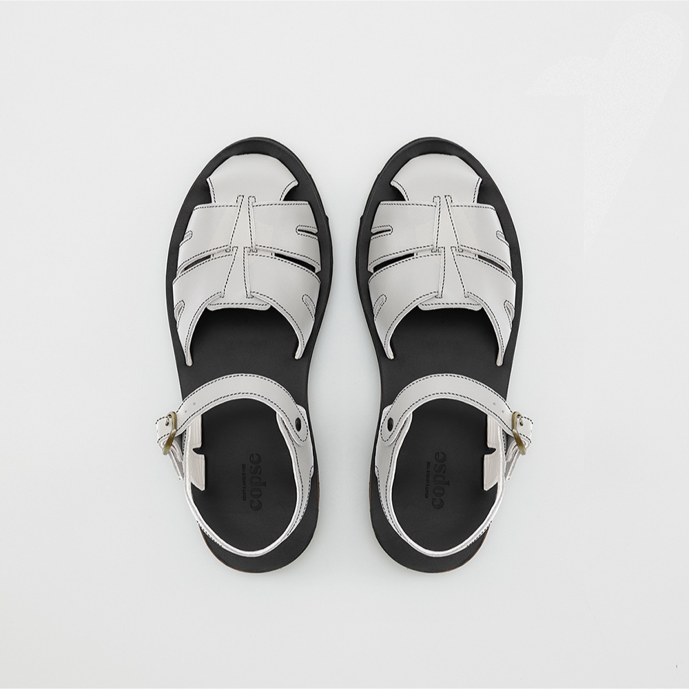 Copse รองเท้าหนัง Rose Sandals - White