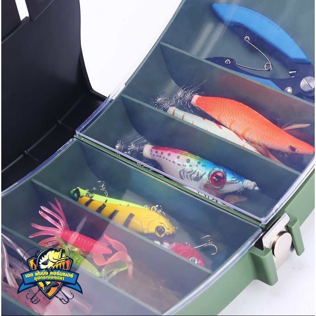 กล่องคาดเอวตกปลา ใส่อุปกรณ์เหยื่อปลอมมีให้เลือกสีดำ/เทา/เขียว - รูปที่ 3