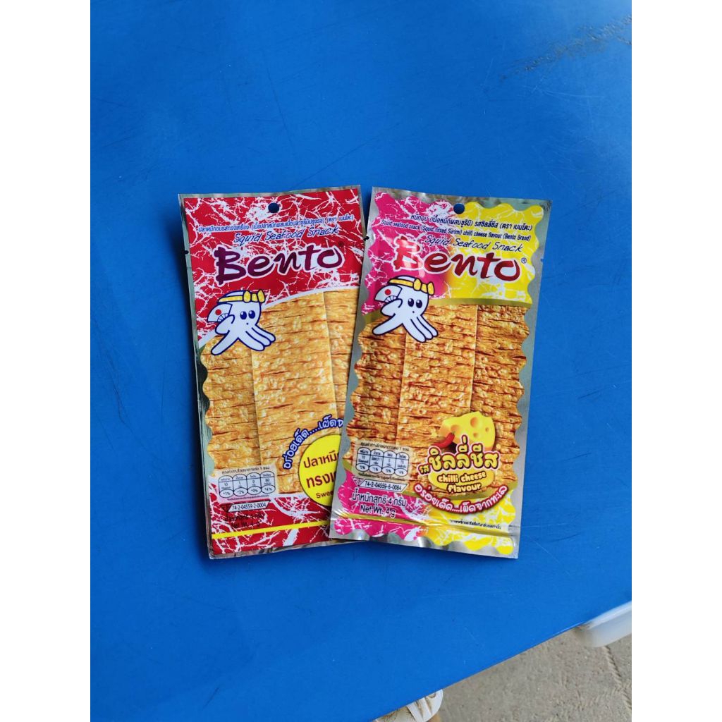 ขนม bento ปลาหมึกอบทรงเครื่อง ขนาด 4 กรัม