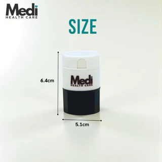 Medi 4 in 1 ตัดยา บดยา เก็บยา ใส่น้ำ ครบจบในหนึ่ง ขนาดเล็ก พกพาสะดวก ถอดแต่ละชั้นส่วนได้