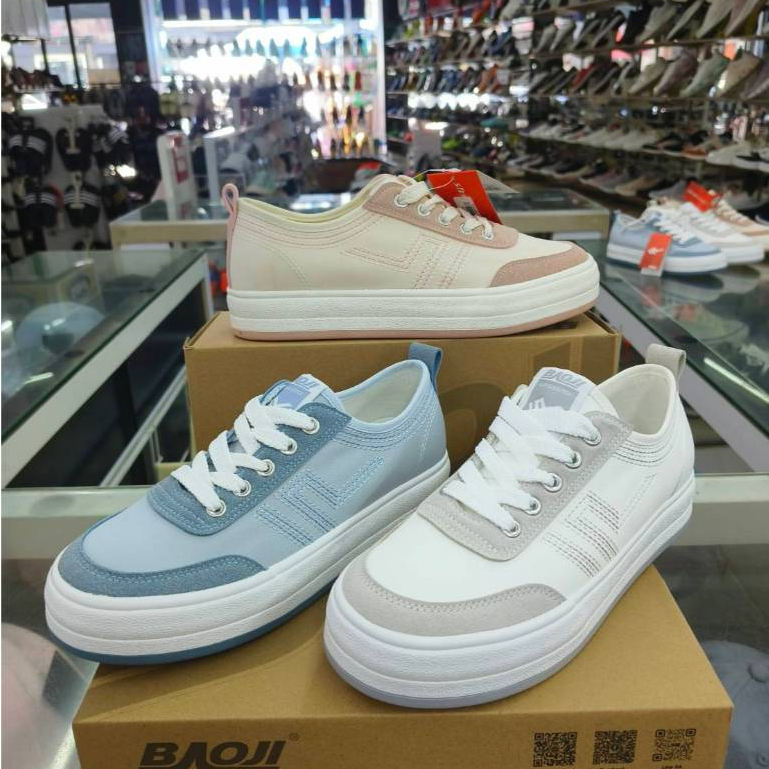 Baoji BRW515 รองเท้าผ้าใบบาโอจิ รองเท้าผ้าใบผู้หญิง ผูกเชือก ไซส์ 37-41