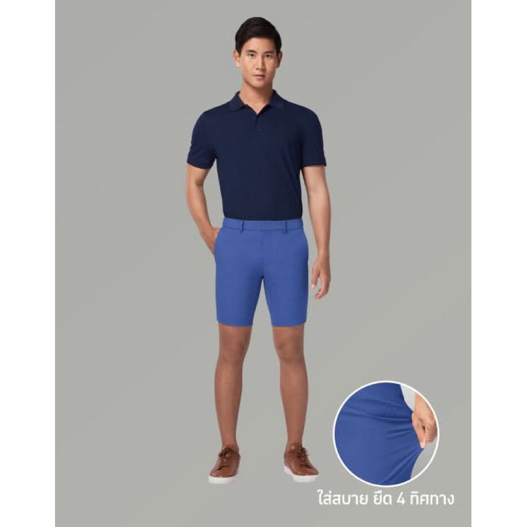 กางเกงขาสั้น GQ Perfect Chino™ Shorts Collection ขนาด 33-34 สีเทา