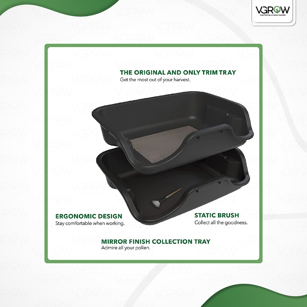 [ส่งฟรี] Trim Bin Trimming Tray ถาดทริม ทริมใบ ทริมดอก วางมือได้ ตะแกรง 150 micron ถาดทริมสีดำ ราคา ถูกที่สุด ดีลบีเคเค แกลเลอรีภาพที่ 2