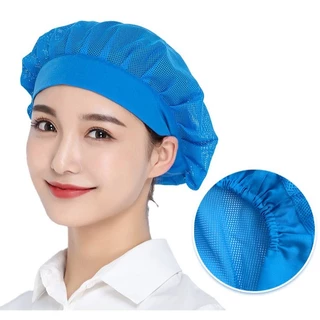 (พร้อมส่ง) หมวกตาข่าย Mesh Cap หมวกคลุมผม แบบมีขอบ สำหรับทำอาหาร ร้านอาหาร โรงงาน ทำงานห้องปฏิบัติการ