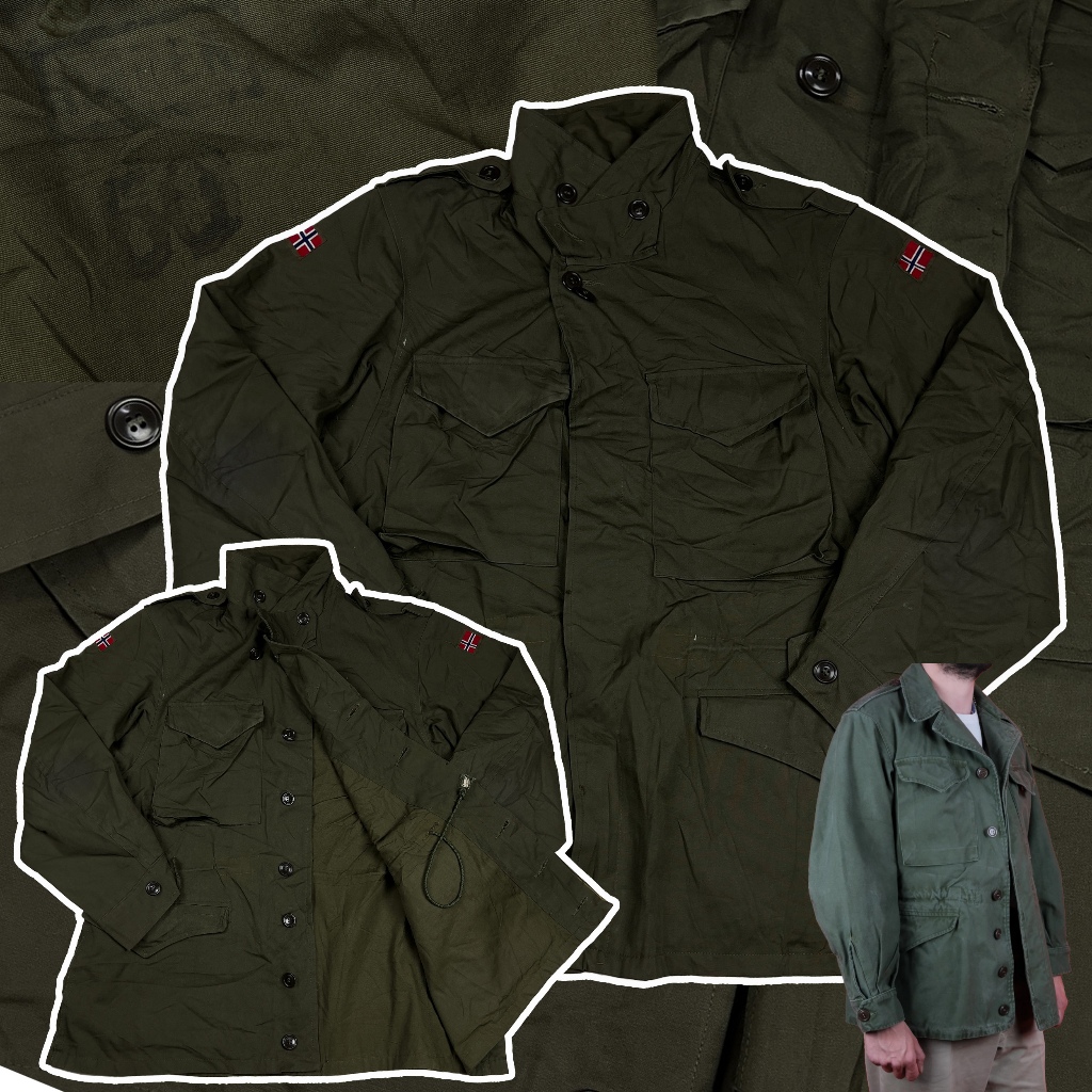 แจ็คเก็ตเดินป่า (Deadstock) Vintage 60/70's Norwegian Army M43 Field Jacket แจ็คเก็ตวินเทจ มี 1ตัว ส
