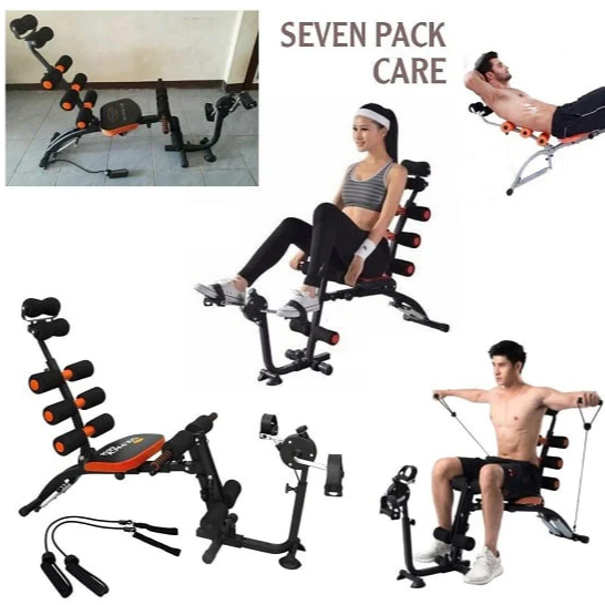 SIX PACK CARE + Bikeเครื่องออกกำลังกาย (สีดำ/ส้ม)