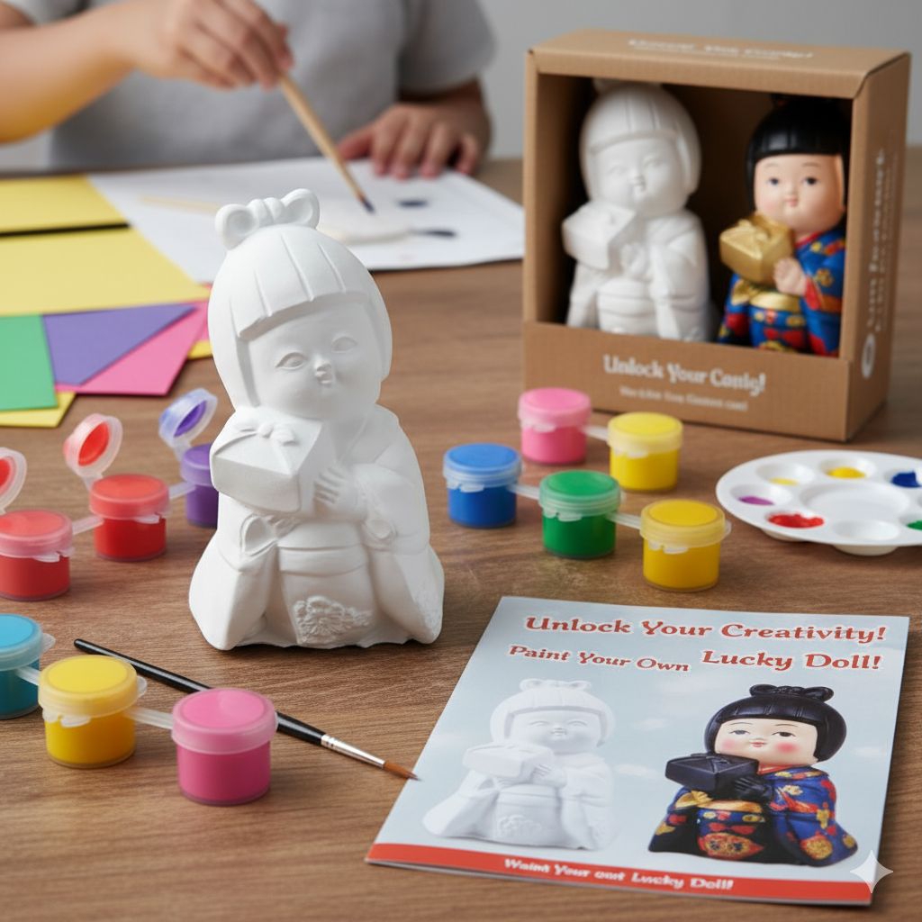 ตุ๊กตาระบายสี ตุ๊กตานำโชค DIY: เพ้นท์และระบายสี (Paint Your Own Lucky Doll )