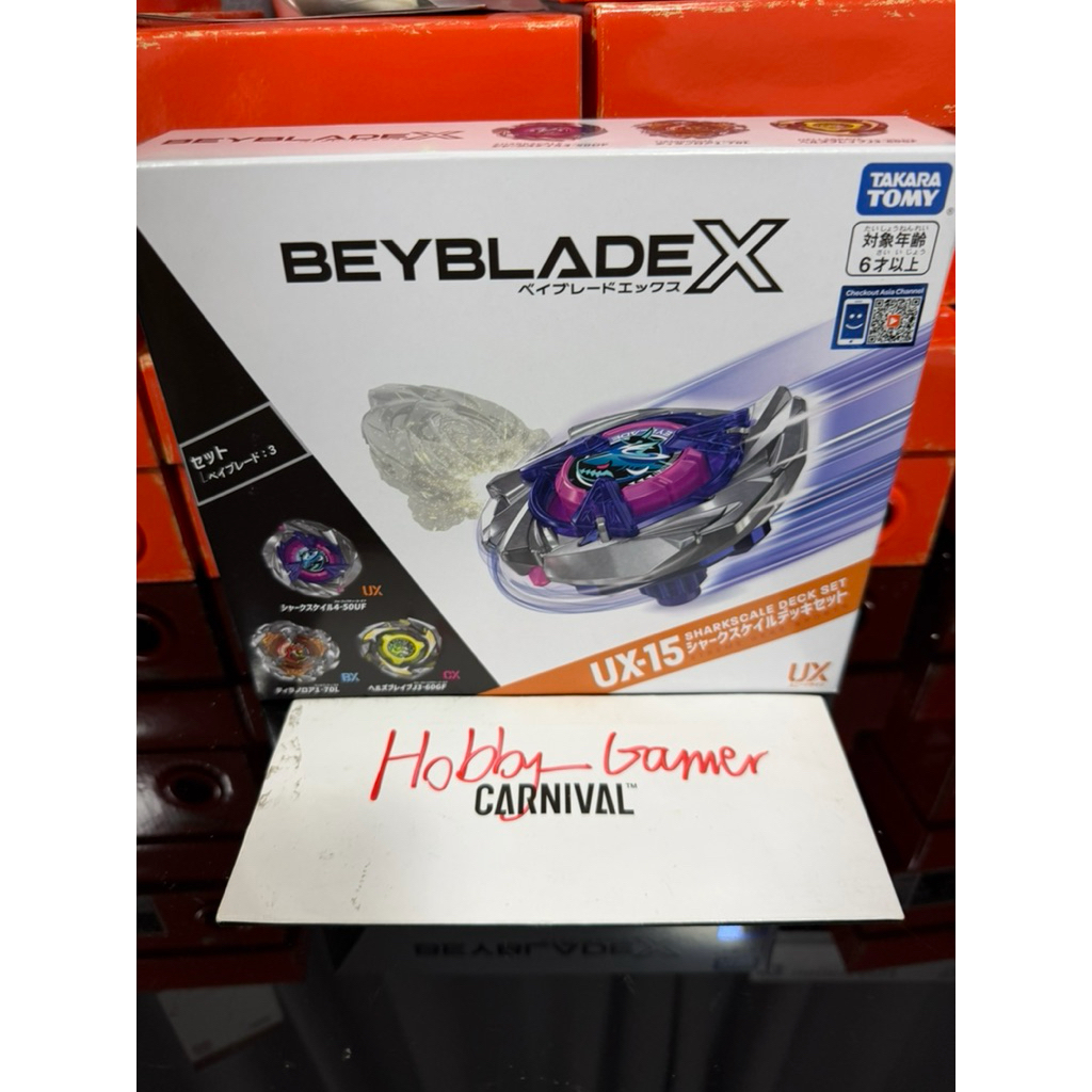 (มือ1 พร้อมส่งด่วน🇹🇭 ถูกที่สุด!! ของแท้💯) UX-15 Beyblade x Shark Scale Deck Set ล๊อดเดียวกับ KC มีมอ