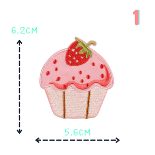 ✨สติ๊กเกอร์ติดเสื้อ UC14 DIY:ลายคัพเค้ก cup cake 🧁ของหวานน่าทาน ลอกกระดาษแล้วแปะบนผ้าได้เลย