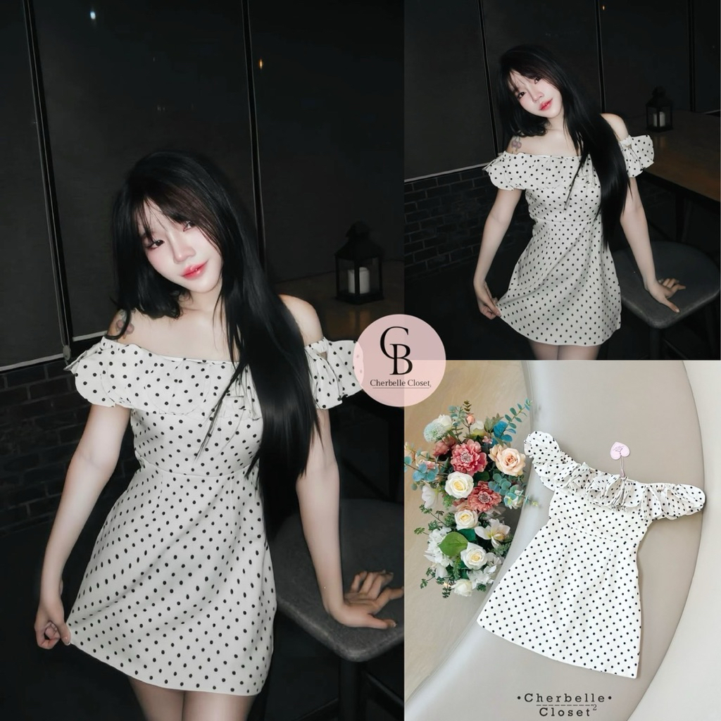 Cherbelle Closet มินิเดรส เกาะอกแต่งระบายชั้นๆ หน้าอกเสริมฟองน้ำ