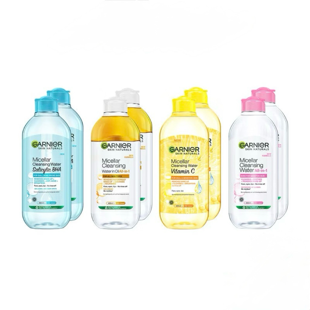 [แพ็คคู่] Garnier Micellar Cleansing Water การ์นิเย่ คลีนซิ่งวอเตอร์ [400ml x 2pcs]