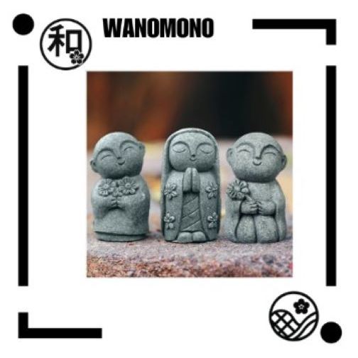 【Japan Quality】YUYAKESHI Jizo Figurine, Healing, Prayer, Jizo, Monk, Palm-Sized, Guardian Deity, Blu