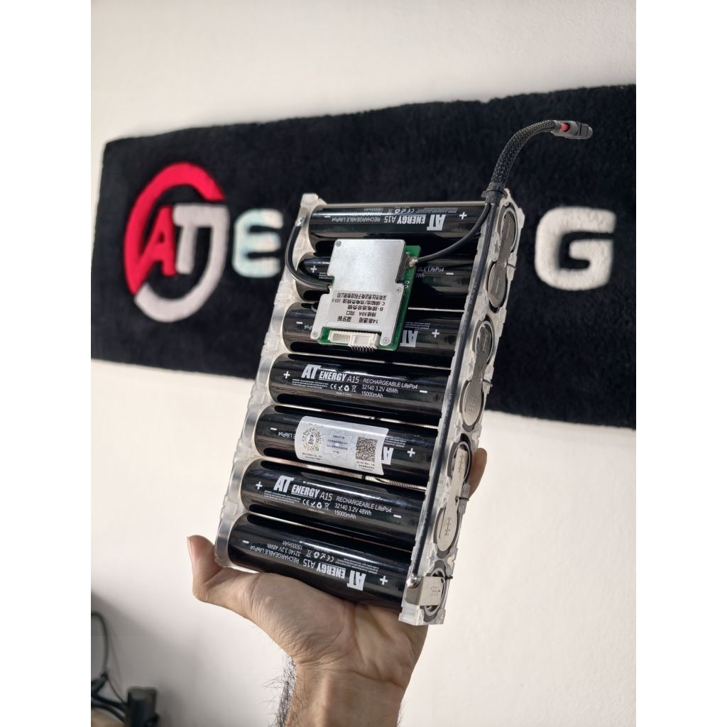 แบตเตอรี่ลิเธียมฟอตเฟต 32140 7S 23.4V 15A Smart BMS 30A มีบลูทูธ