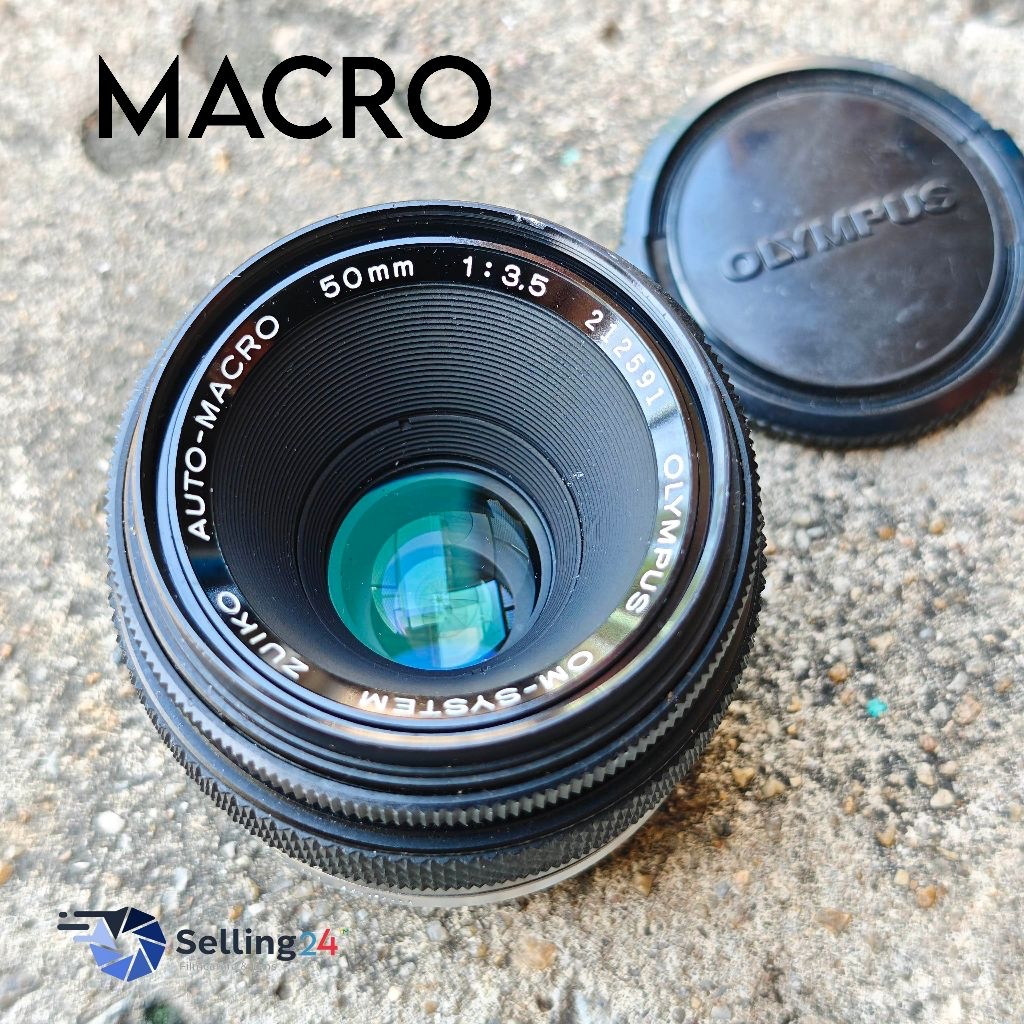 เลนส์มาโคร Olympus Zuiko Auto-Macro 50mm f/3.5 (OM-System) Mount OM Excellent 90%