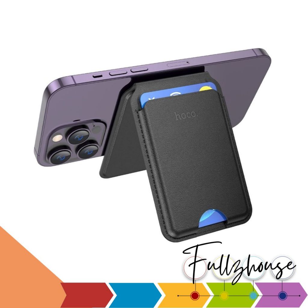จัดส่งด่วน Hoco GT3 Magnatic card holder ที่เก็บการ์ดแม่เหล็กรองรับ Mag Safe ใช้ตั้งโทรศัพท์ได้