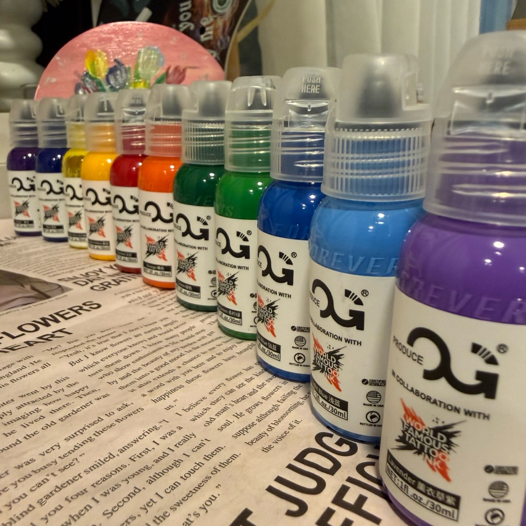 สีสัก OG แบรนด์แท้ เนื้อสี Word Famous tattoo ink ขนาด 1 Oz.