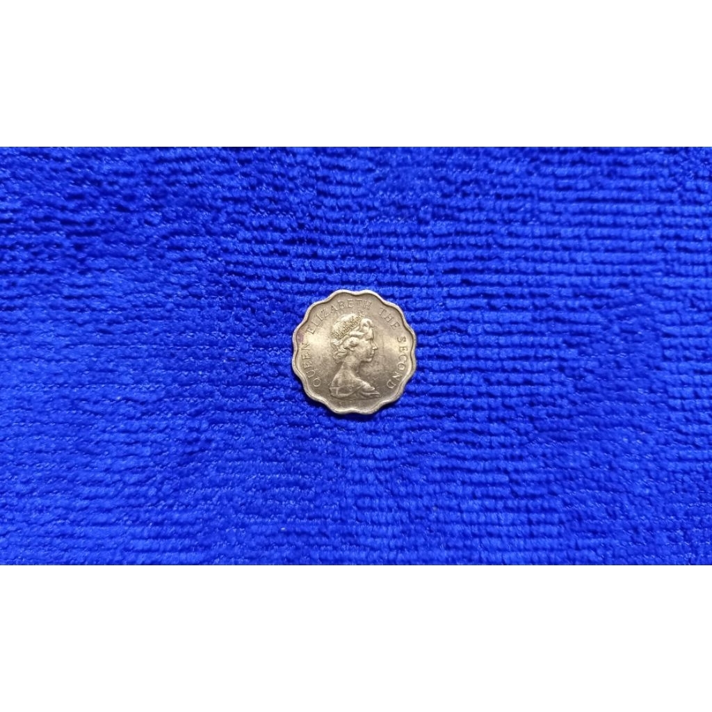 ( BK-595) เหรียญ  1975 HONG - KONG  20 CENT COIN