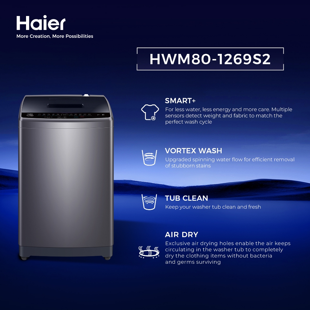 Haier Washing Machine HWM80-1269S2 8KG